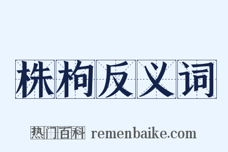 株枸反义词是什么意思的图片